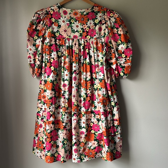 KARLIE Evermore floral puff sleeve dress size L - Picture 5 of 8